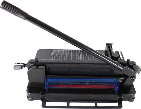 TEXALAN Heavy Duty Guillotine Paper Cutter - 400 Sheets Capacity, A4 12" Stack Paper Trimmer, Steel Base, Black in Saudi Arabia