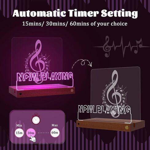 Light Up Now Playing Vinyl Record Stand, Record Holder Stand Display Decor, LED Wooden Base 16 Color Changing with Remote Control,Vinyl Album Storage Gifts for Music Lovers Room Decor in Kuwait