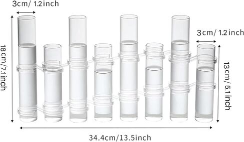 Hinged Flower Vase Different Heights Clear Cylinder Tiny Glass Foldable Vase Test Tube Propagation Station in Kuwait