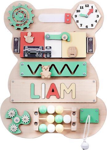 Educational games Board, First Birthday Gift, Sensory Activity Toy, Wooden Busy Board in Saudi Arabia