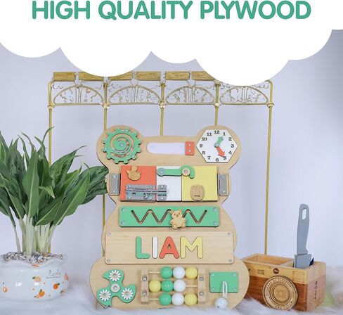 Educational games Board, First Birthday Gift, Sensory Activity Toy, Wooden Busy Board in Saudi Arabia
