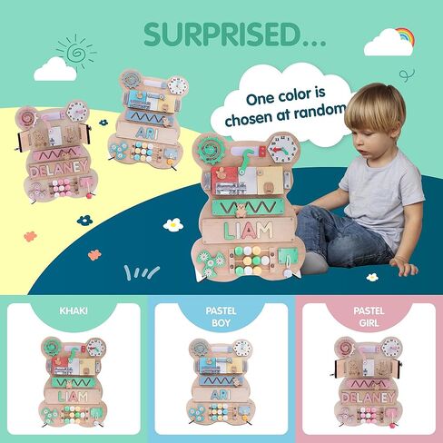 Educational games Board, First Birthday Gift, Sensory Activity Toy, Wooden Busy Board in Saudi Arabia