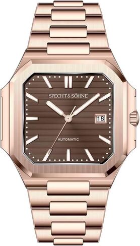 specht & söhne 41mm مربع مربع 5711 مشاهدة الساعات الميكانيكية الوردية الذهب الفولاذ المقاوم للصدأ من الفولاذ المقاوم للماء in Saudi Arabia