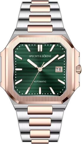 Specht & Söhne 41MM Square Cubic 5711 Men's Watch Mechanical Watches Rose Gold Stainless Steel Sapphire Crystal Waterproof in Saudi Arabia