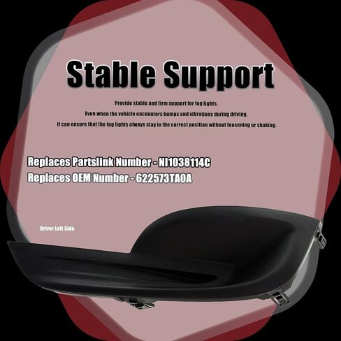 CarPartsDepot Fog Lamp Light Cover For NISSAN ALTIMA 2013-2015 (Driver and Passenger Side) in Saudi Arabia