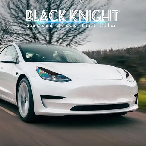 Precut Light Cover Tint Film Fit for Tesla Model 3 Headlight Eyelid Taillight Tail Light Reflector with Gloss Dark Smoke Wrap Overlay Accessories in Saudi Arabia