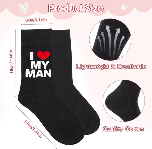 I LOVE MY GIRL MAN Socks Funny Novelty Socks for Valentines Girlfriend Boyfriend Anniversary Couple Gift Ideas in Kuwait