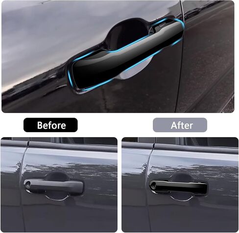 2024 2025 Tacoma Door Handle Covers for Tacoma Durable Anti-Scratch Exterior Decoration Gloss Black in Kuwait