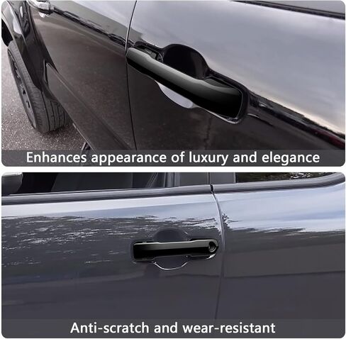 2024 2025 Tacoma Door Handle Covers for Tacoma Durable Anti-Scratch Exterior Decoration Gloss Black in Kuwait