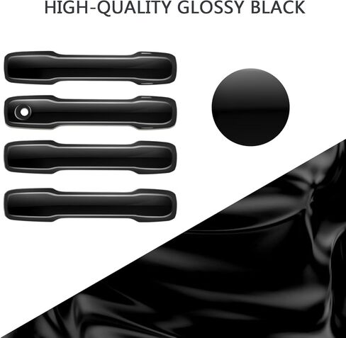 2024 2025 Tacoma Door Handle Covers for Tacoma Durable Anti-Scratch Exterior Decoration Gloss Black in Kuwait