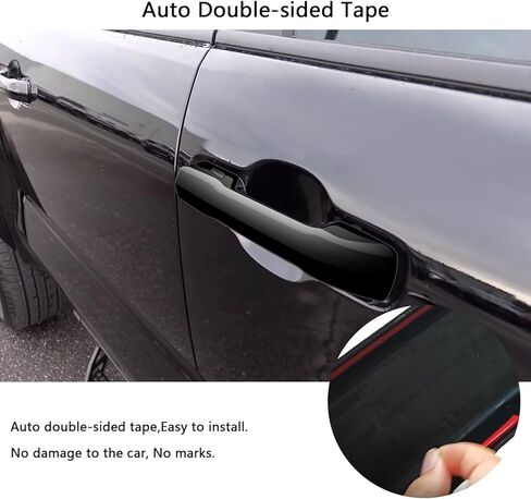 2024 2025 Tacoma Door Handle Covers for Tacoma Durable Anti-Scratch Exterior Decoration Gloss Black in Kuwait