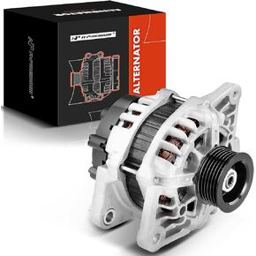 A-Premium Alternator Compatible with Hyundai Accent 2012-2017 L4 1.6L, Veloster 2012-2017 L4 1.6L & Kia Rio 2012-2013 L4 1.6L, 12V 90A Clockwise 6-Groove Pulley, Replace# 37300-2B510, 2607372