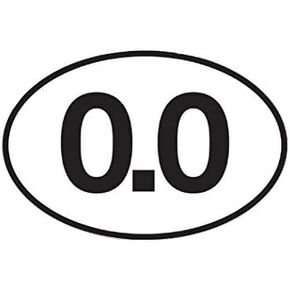 0.0 Sticker No Running Don't Run Funny Marathon Bumper Sticker Oval 5" x 3" Decal