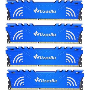 DDR3 RAM 32GB Kit (4x8GB) 1866MHz CL13 DIMM Desktop Memory PC3-14900 240-Pin 1.5V 2Rx8 Dual Rank Channel Non-ECC Unbuffered PC Computer Sdram Sticks Module Upgrade (Blue)
