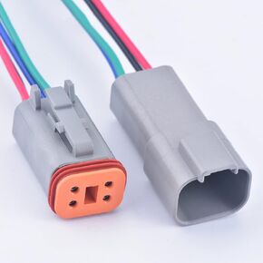 4 Pin Automotive Sealed Electric Plug Male Female Waterproof Connector Wire Harness DT Series DT06-4S DT04-4P