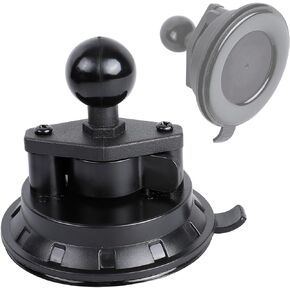 Sticky Suction Cup Mount Base with 1" Ball, Compatible with RAM Mounts and Other B Size Double Ball Socket Arm, Car Windshield Dashboard Mount Adapter for All Industry Standard 1 inch / 25 mm mounts