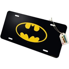 GRAPHICS & MORE Batman Classic Bat Shield Logo Novelty Metal Vanity Tag License Plate