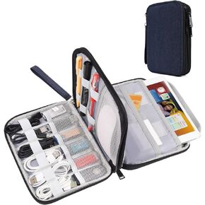 Electronic Organizer Travel Cable Accessories Bag, Waterproof Electronic Organizer Case, Electronic Accessories Organizer Bag for 7.9" iPad Mini, Power Bank, Chargers, USB Cable, Flash Drive