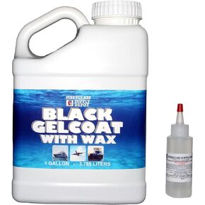 Black Gelcoat With Wax Gallon with 60cc Hardener (MEKP)