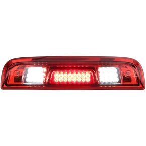 Third Brake Light Red Lens High Mount Stop Light Tail Brake Light Cargo Lamp Clear Housing LED Light for GMC Sierra 1500 2500HD 3500HD / Chevy Silverado 1500 2500HD 3500HD