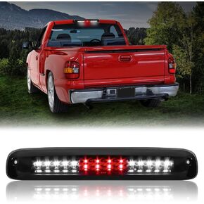 3rd Third Brake Light LED Compatible with 1999-2006 Chevrolet Silverado 1500 2500 3500 & HD Classic High Mount Stop Third Center Cargo Rear Brake Light Bar Taillight (Black Smoke)