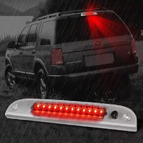 High Mount 3rd Stop Light Assemblies, Compatible with 2002-2010 Ford Explorer 2008-2011 Mercury Mariner, Ford Escape, Mercury Mountaineer Third Center Cargo Reverse Rear LED Brake Light (Black Smoke)
