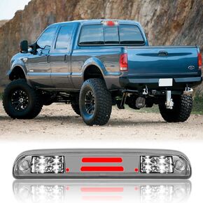 3rd Third Brake Light LED Compatible with 1999-2016 Ford F-250/ F-350/ F-450/ F-550 Super Duty, 1993-2011 Ford Range, 2001-2005 Ford Explorer Sport Trac, 1994-2010 Mazda B2300/ B4000 (Black Smoke)
