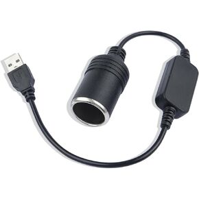 1.2Ft USB to Cigarette Lighter Adapter,12V Cigarette Lighter Socket for Driving Recorder,GPS,Dash Camera,Perfect USB to Cigarette Lighter Plug Car Accessories