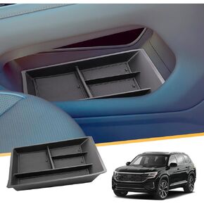 LFOTPP for 2024 V W Atlas Center Console Organizer Lower 2024 Atlas[SE/SE with Technology/SEL/SEL Premium R-Line] Console Tray Atlas 2024 Accessories Console Organizer Armrest Tray Storage Box