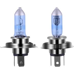 9003 H4 Halogen Headlight Bulb with Super White Light Long Life Replacement P43T 12V 55W/60W (2 Pack)