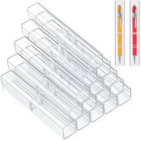 Pen Gift Boxes, Acrylic Pen Cases Plastic Pen Storage Plastic Pencil Box Plastic Pen Case Transparent Pen Container for Student School Office Supply(40 Pieces)