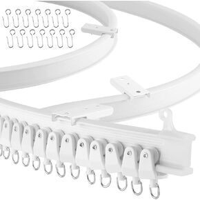 Flexible Bendable Ceiling Curtain Track, Curved Ceiling Track for Curtains, Room Divider Ceiling Track Rail System (2 Meters /6.6 FT)