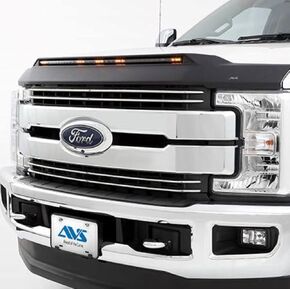 Auto Ventshade [AVS] Aeroskin Lightshield Pro PRO Hood Protector | Fits 2017 - 2022 Ford F-250, F-350, F-450, F-550 Super Duty - Black | 953135