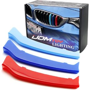 iJDMTOY Exact Fit ///M-Colored Grille Insert Trims Compatible with 2014-up BMW F32 F33 F36 4 Series w/9-Beam Grill
