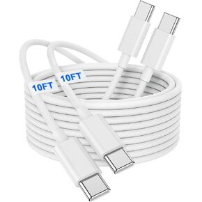 Car Carplay Charger Cable for Apple iPhone 16 Pro Max/16/15 Pro/15 Plus/15, 2Pack 6ft USB A to USB C Cable Long, Type C Charger Fast Charging Car Play Cord for iPad Pro12.9/11,iPad Air 5th/4th 6 Gen