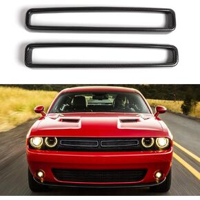 JeCar Grille Inserts ABS Grill Cover Trim Kit Exterior Accessories Compatible with Dodge Challenger 2015-2023, Red