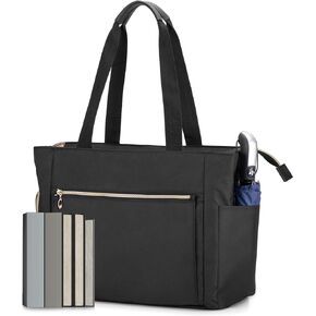 CURMIO Teacher Tote Bag for Women, Teacher Work Bag with Cup Holder and Laptop Compartment, Large Utility Tote for Teachers, Gray