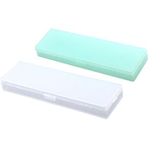 T Tulead White Plastic Pencil Boxes Stationery Box Storage Case Pack of 2 for Pencil,Pen,Ruler