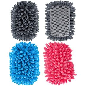 4 Pieces Microfiber Shag Whiteboard Eraser，Whiteboard Eraser Washable Microfiber Shag Dry Erase Board Eraser, for School/Mark/Classroom/Whiteboard/Blackboard/Office/Car in Kuwait