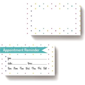 ITZAMNA Appointment reminder card 100 dot design (BLUE)
