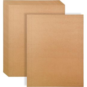 VANRA 1000 Cards Printable Business Cards 3.5x2 in Perforated Card Stock Paper for Laser & Inkjet Printers, 100 Sheets (Kraft Brown)