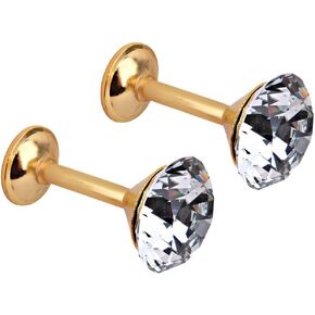1 Pair Simple Design Diamond Crystal Curtain Hooks Curtain Buckle Wall Holdbacks Decorative Tiebacks (Gold)