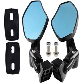 AUTOKAY Motorcycle Mirrors Racing Rearview Mirrors CNC Aluminum Anti-Glare Side Mirror Fits for Honda CBR 600 F3 F4i Kawasaki Ninja ZX 6 7 9 12 Yamaha FZR YZF R1 R6 S Suzuki GSXR