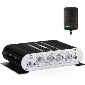مضخم الصوت المنزلي S-299 بلوتوث 5.0 جهاز استقبال مضخم الطاقة 4.1 قناة RMS 40Wx4 Max.800W مخرج DC 12V/5A مضخم صوت AMP صغير الحجم مكبر صوت منزلي مدمج مع مقبس USB/SD وAUX