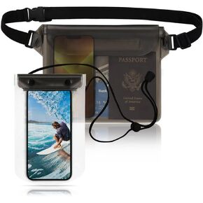 Waterproof Phone Pouch and Cellphone Dry Bag Case with Waist Strap (2 Pack) [Upgraded Safe and Dry] Beach Accessories Waterproof Bags for Kayaking Boating Swimming Snorkeling Fishing in Saudi Arabia