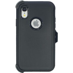 Muscle Series Belt Clip Case for Apple iPhone XR (6.1") 2-in-1 Protective Defender Case with Holster & Kickstand/Shock & Drop & Dust Proof - Camouflage/Orange