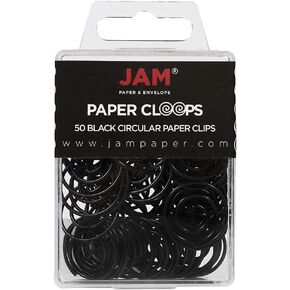 مشابك ورق دائرية من JAM PAPER - دبابيس ورق دائرية - فضي - 50/عبوة