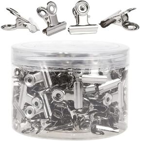 Stainless Steel Bulldog Clips,Mini Binder Clips (150-Pack)