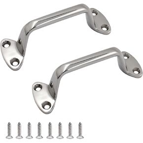 SHENGHUISS 6.5"(165MM) Boat Grab Handle Solid 316 Stainless Steel Marine Grade Heavy Duty Grab Bar Handrail W/Screws