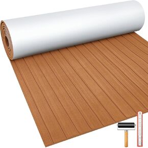 إيفا رغوة قارب الأرضيات 94 "× 47" قارب التزيين غير زلة ذاتية اللصق قارب حصيرة فو خشب الساج البحرية التزيين ورقة مع الأسطوانة ومسطرة لليخوت كاياك RV قارب الكلمة وسادة in Kuwait